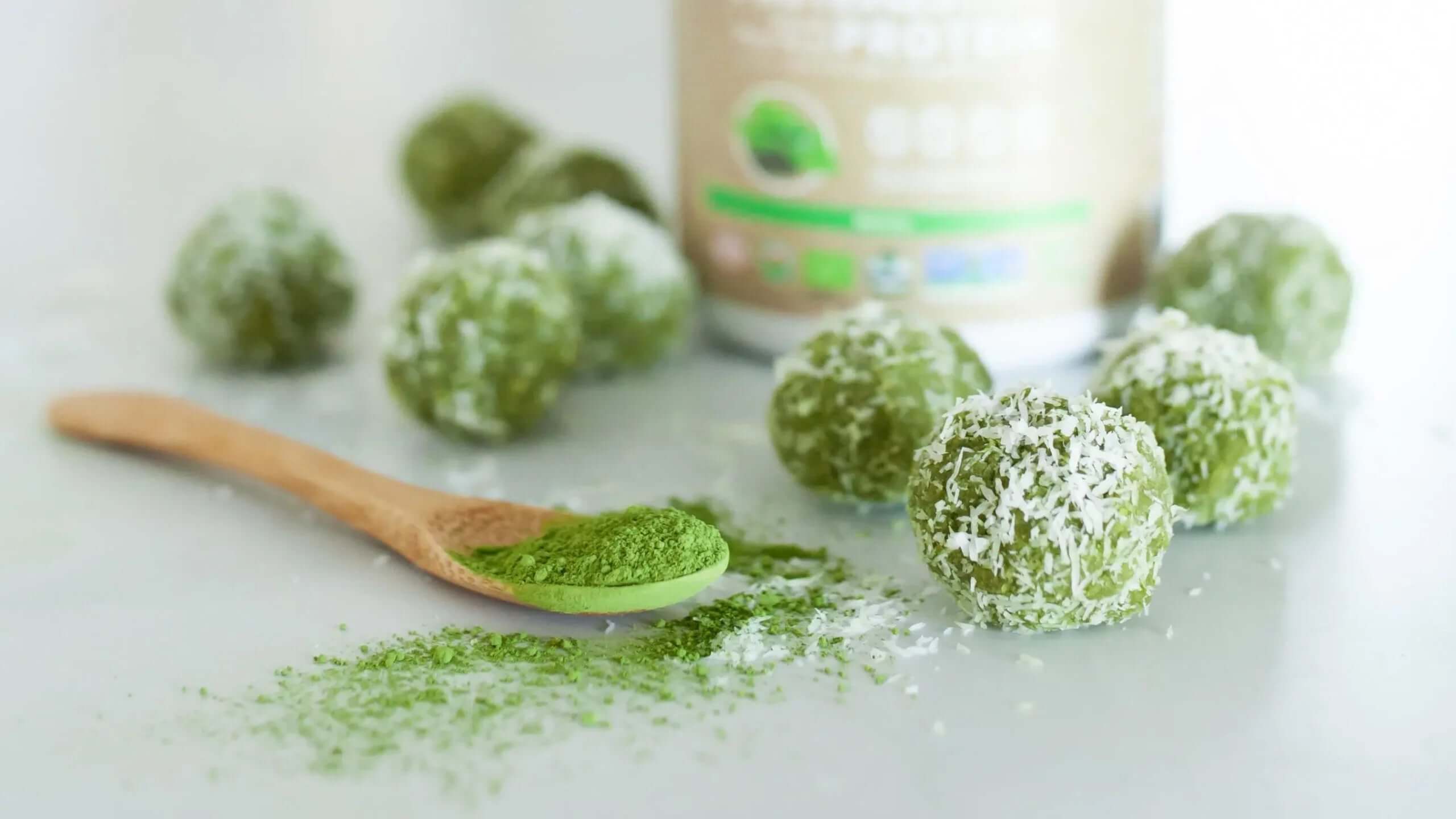 protein matcha energy balls recipe vegan organic gluten free plant based nature zen scaled 1