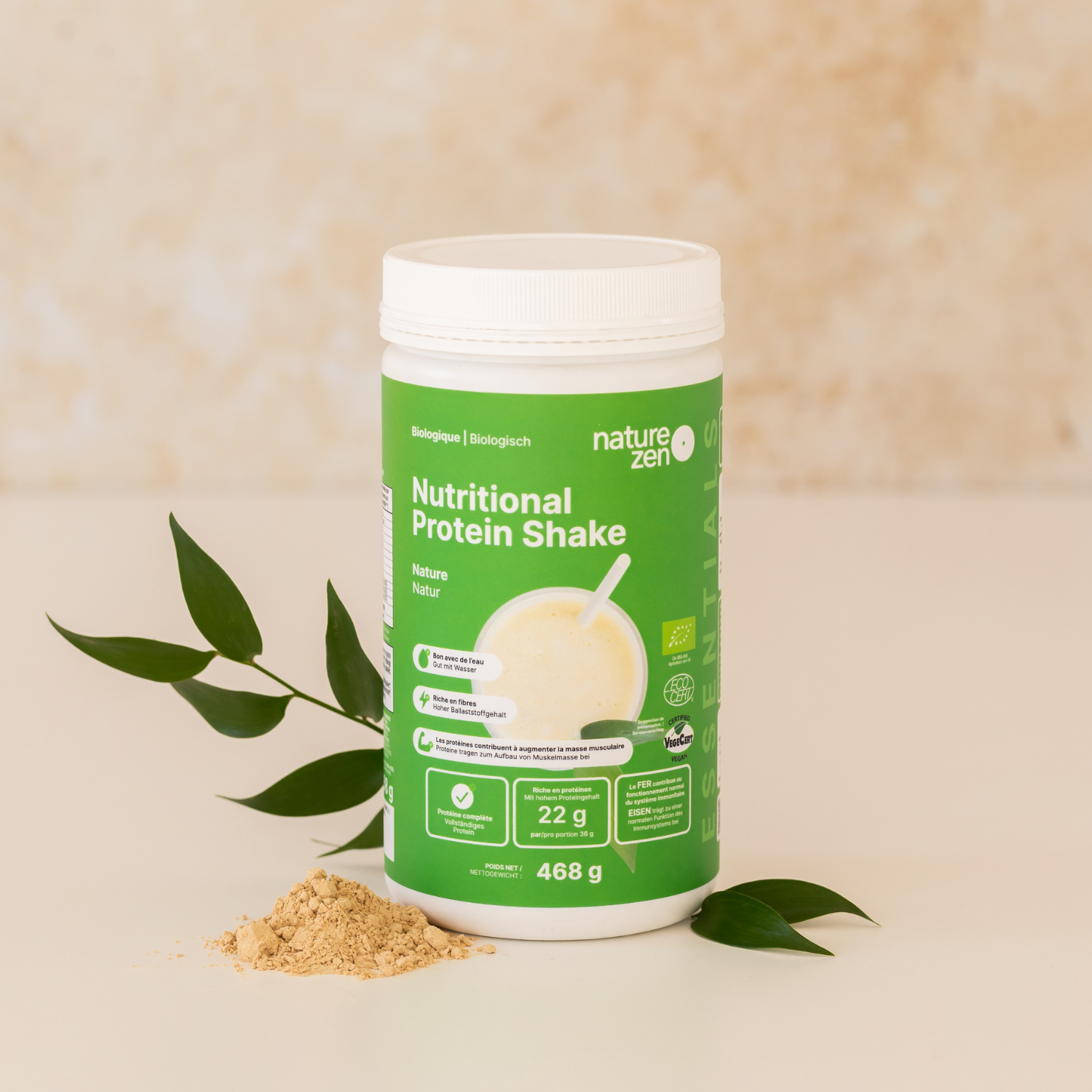 Nature Zen Essentials - Organic Plant-Based Protein Powder - Unflavored