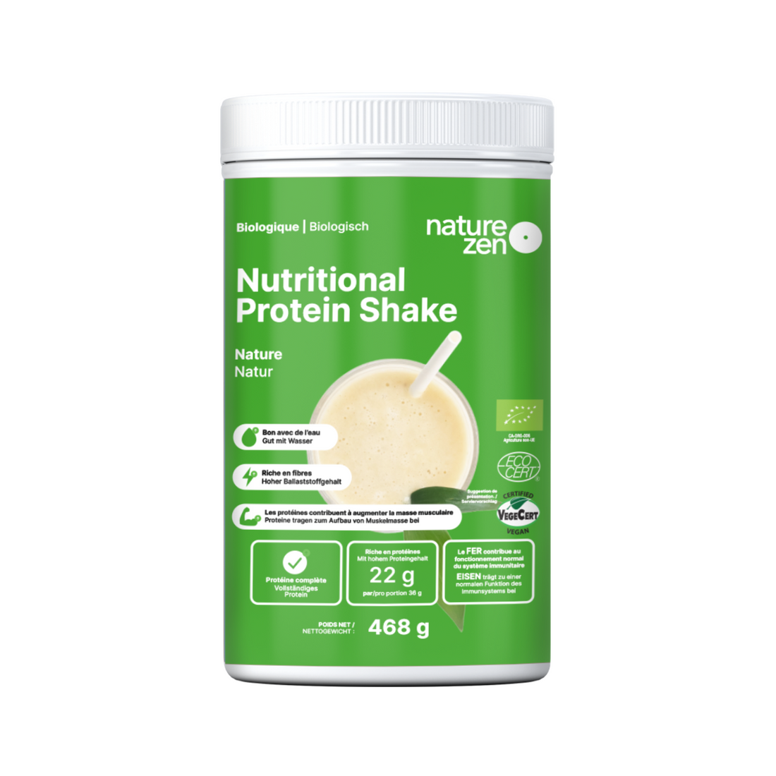 Nature Zen Essentials - Organic Plant-Based Protein Powder - Unflavored