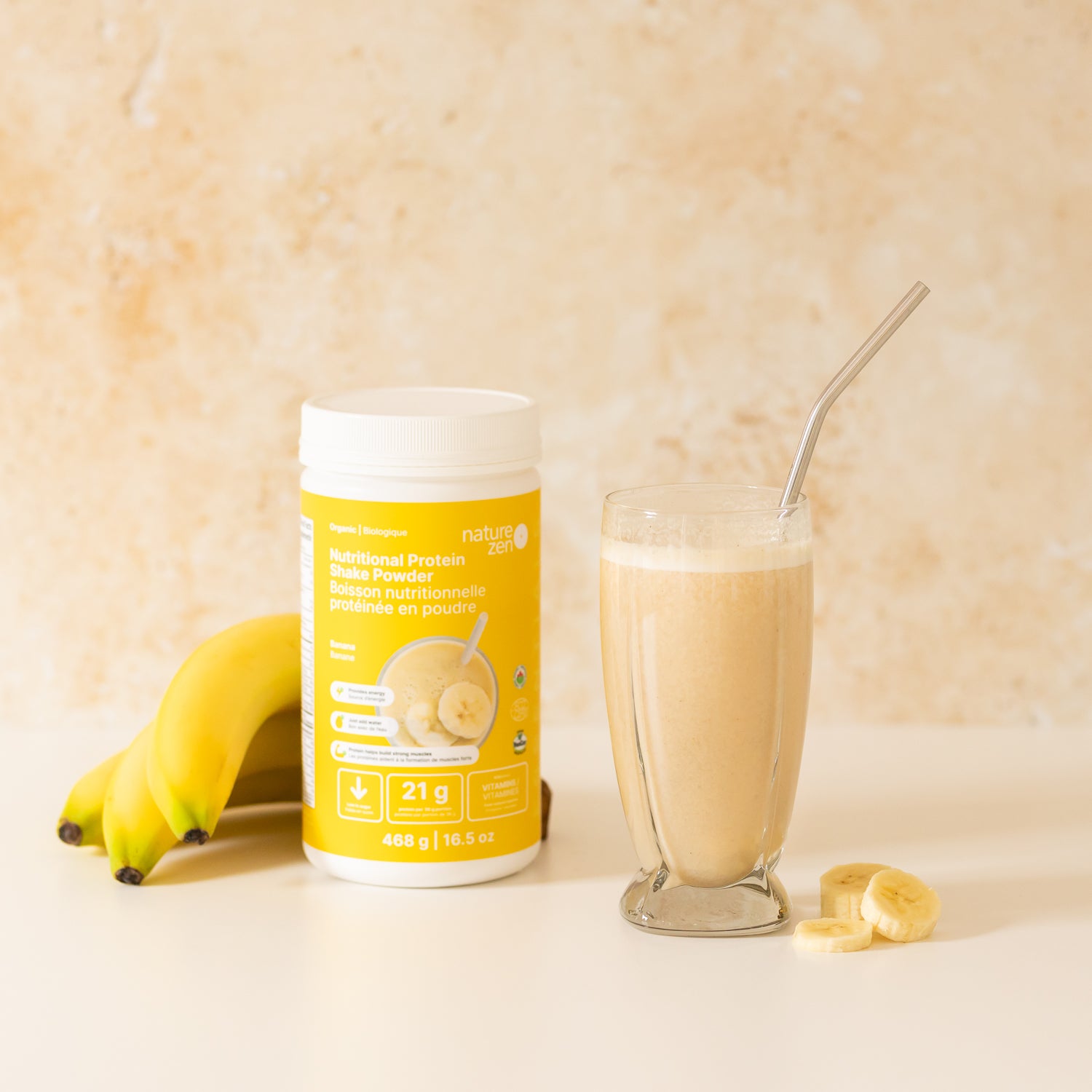 Nature Zen Essentials - Pflanzliches Bio-Proteinpulver - Banane