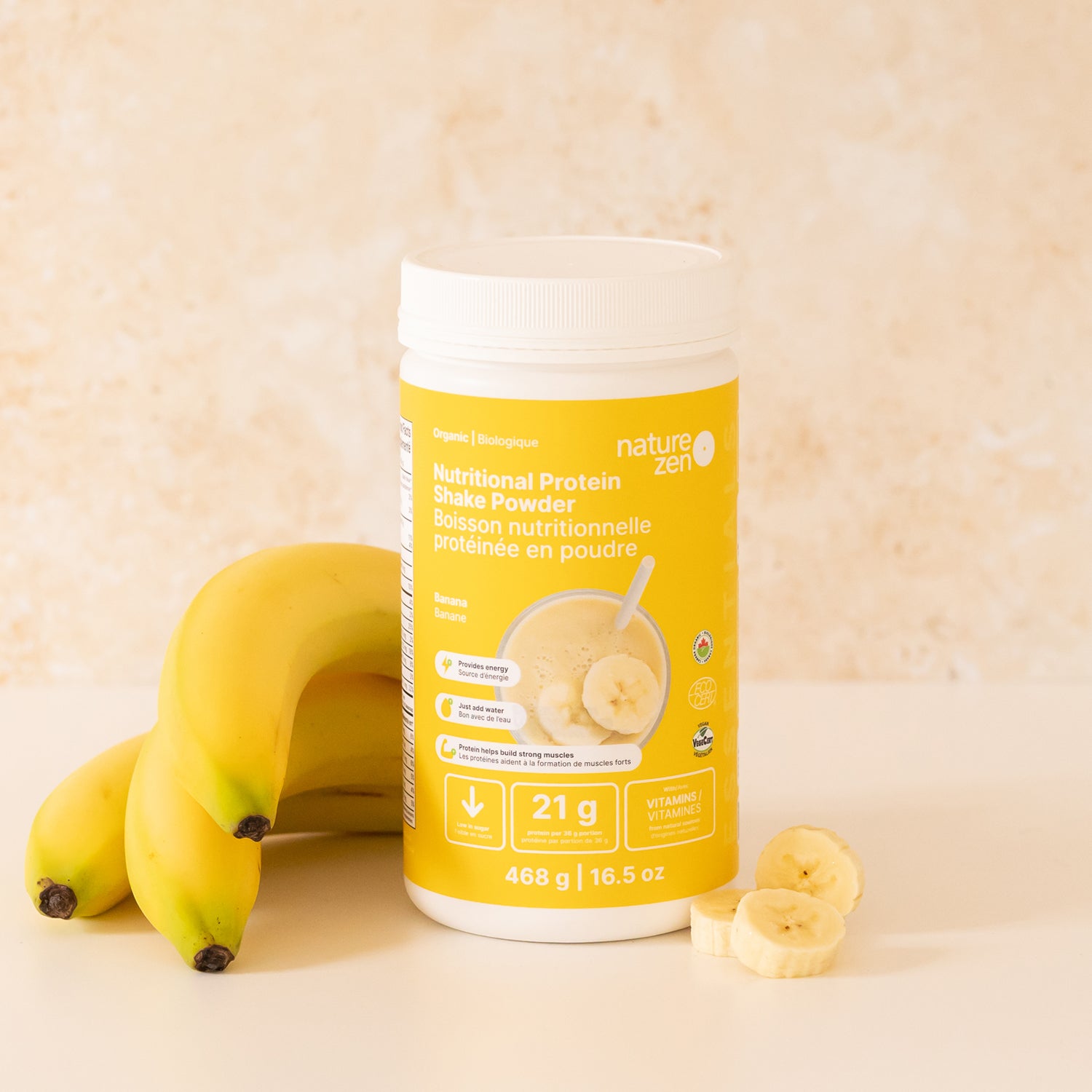 Nature Zen Essentials - Organic Plant-Based Protein Powder - Banana