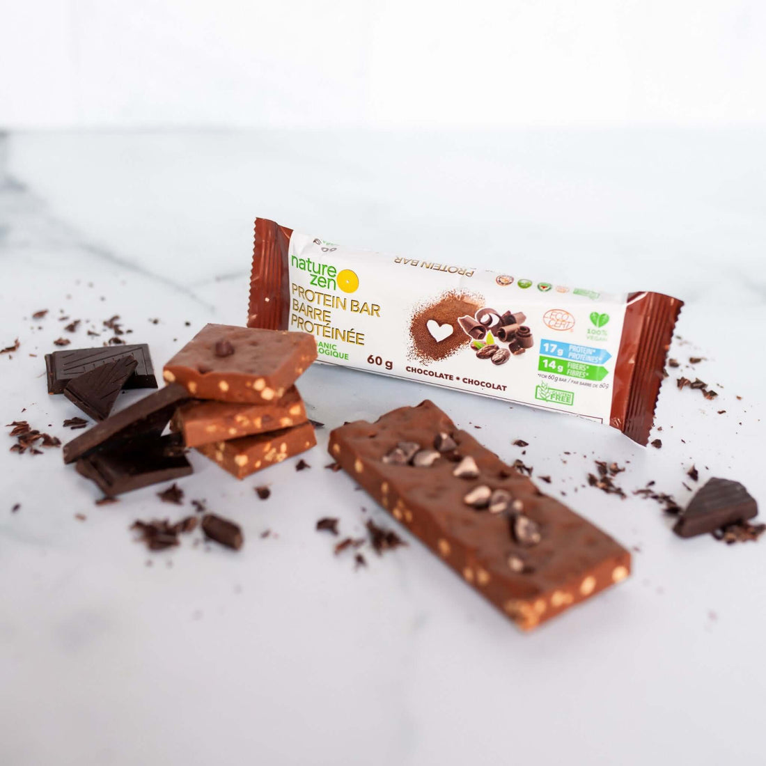  Nature Zen Organic Vegan Protein bars - Chocolate [nut free] protein bar