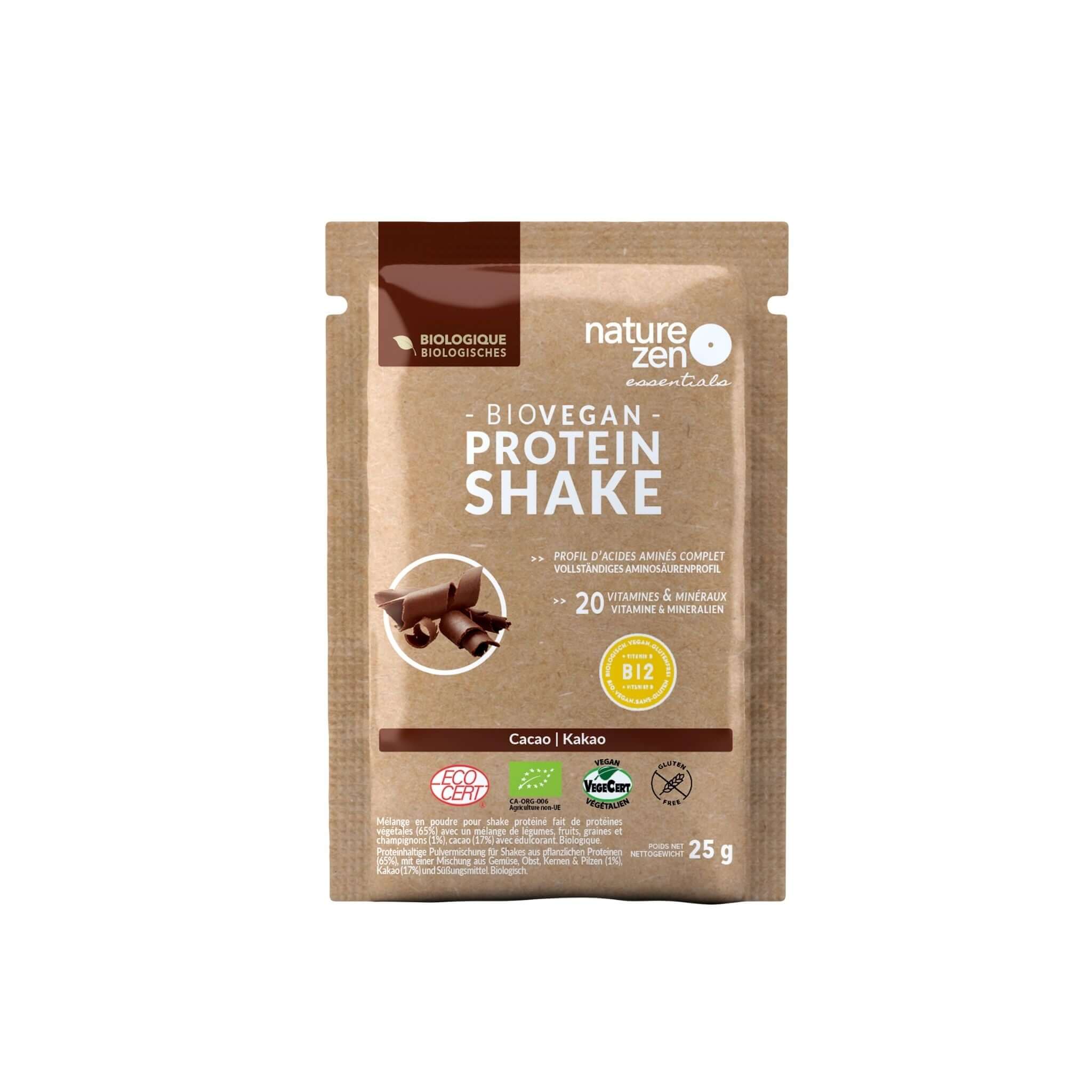 Nature Zen Essentials - Organic Plant-Based Chocolate Protein Powder (bag)