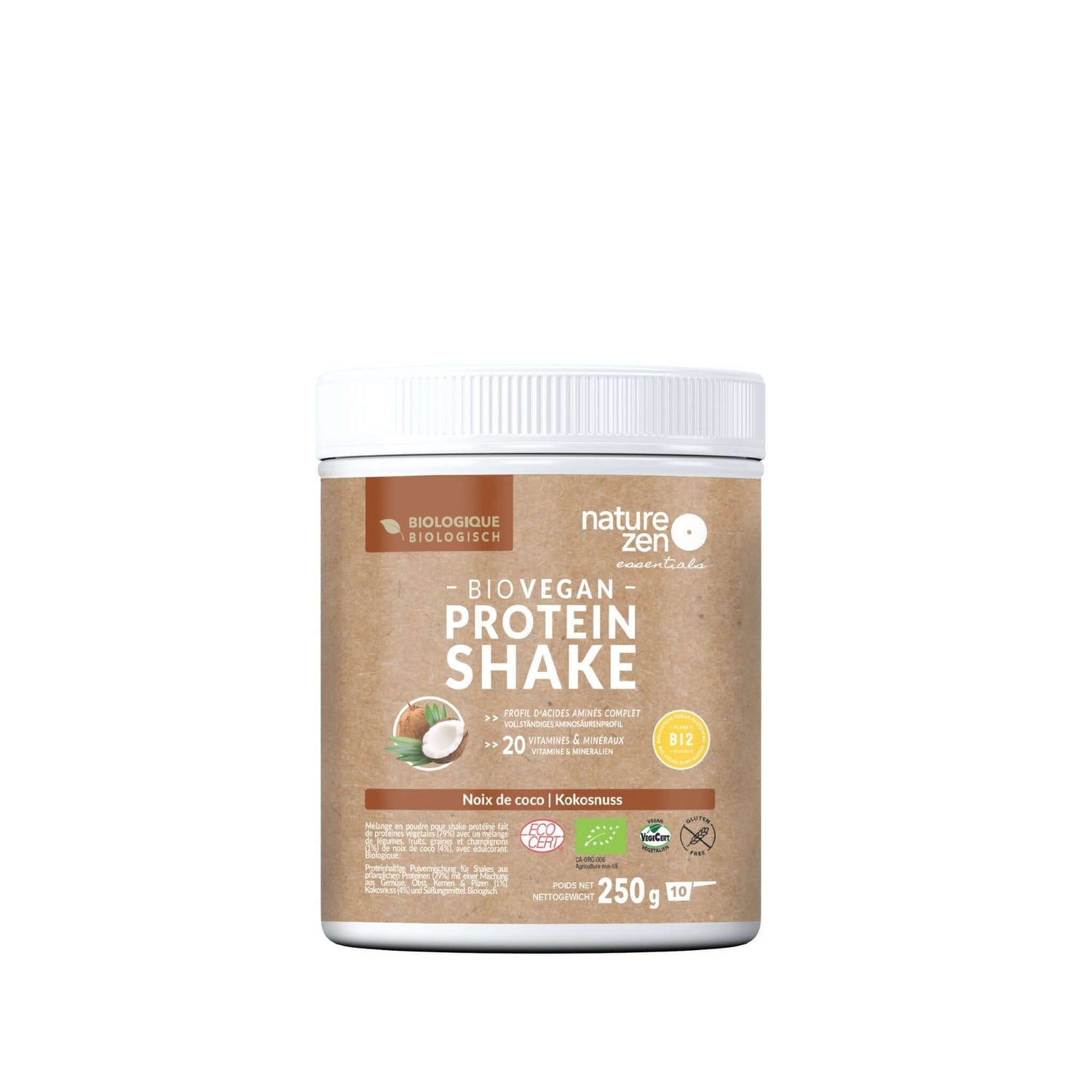  Nature Zen Essentials - Organic Plant-Based Coconut Protein Powder (250g)