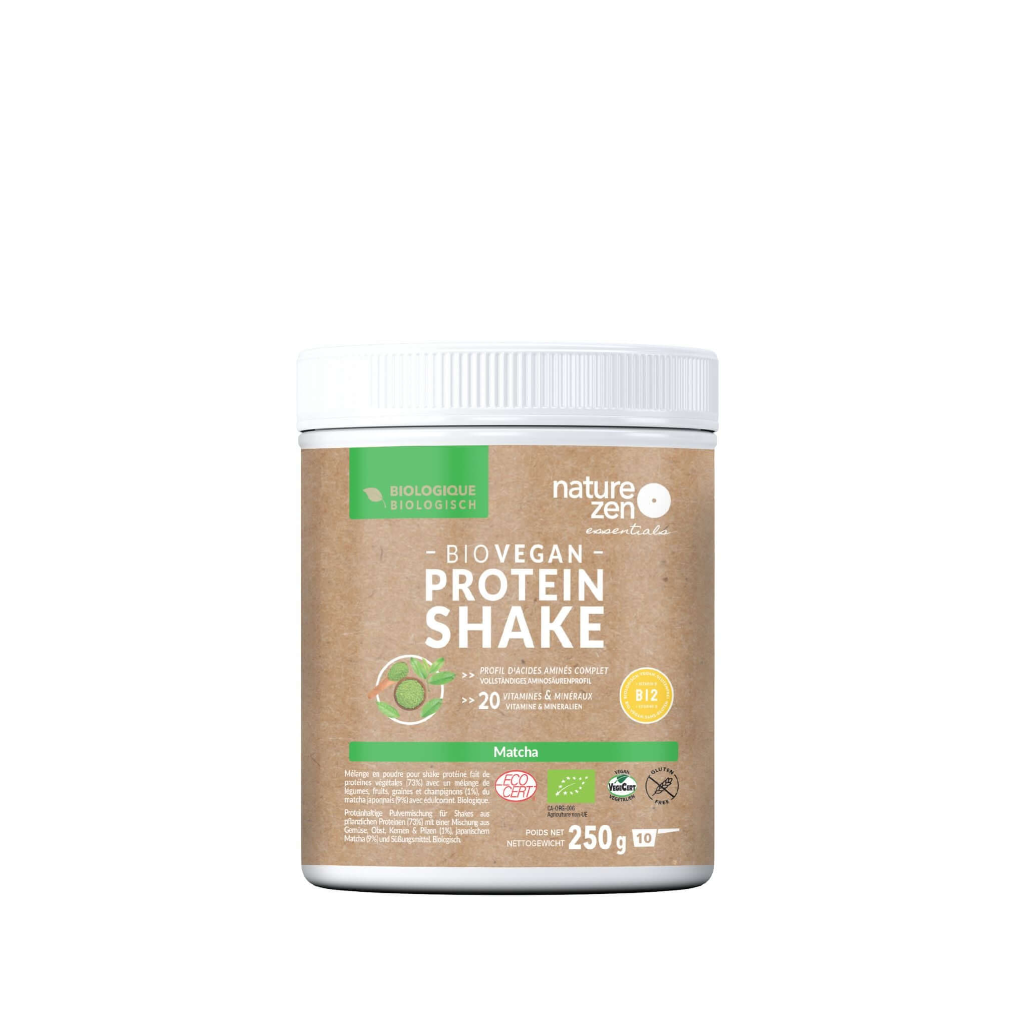 Nature Zen Essentials - Organic Plant-Based Matcha Protein Powder (250g)