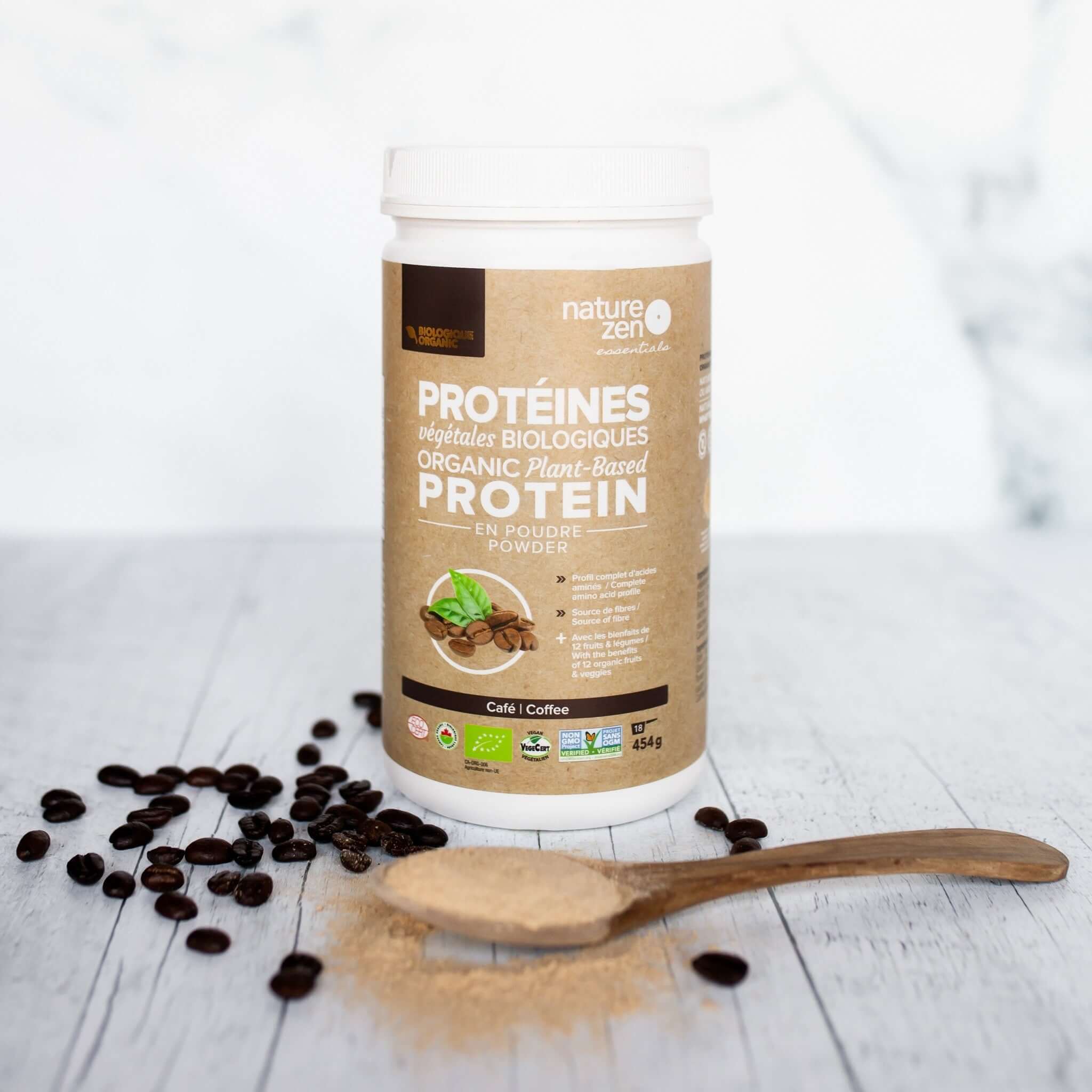 Nature Zen Essentials - Organic Plant-Based Coffee Protein Powder (454g)