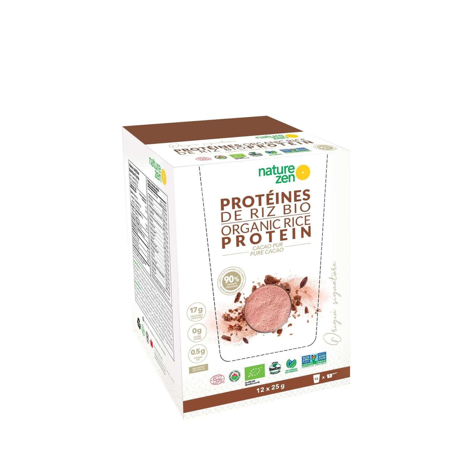 Nature Zen Origin - Poudre de protéines de riz bio - Cacao – Nature Zen  Switzerland