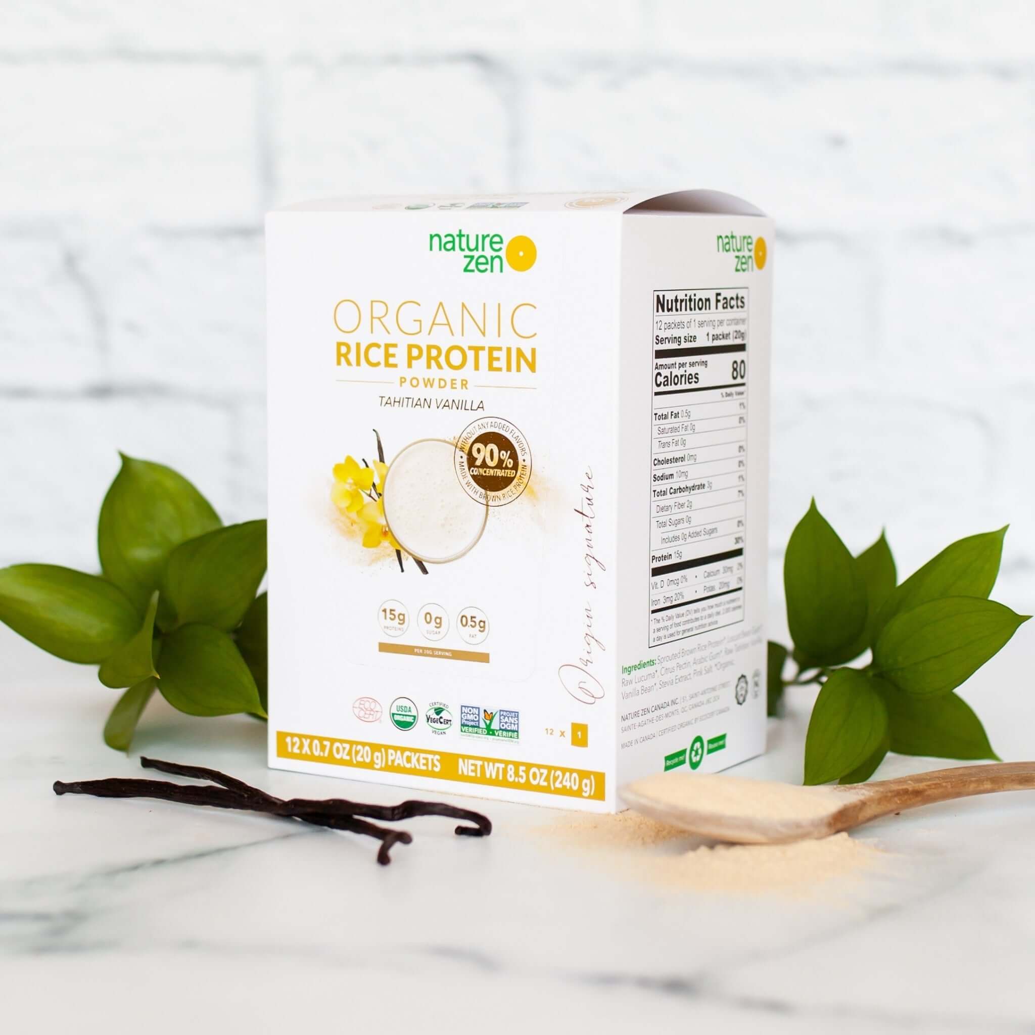  Nature Zen Origin - Organic Rice Protein Powder - Tahitian Vanilla (image)