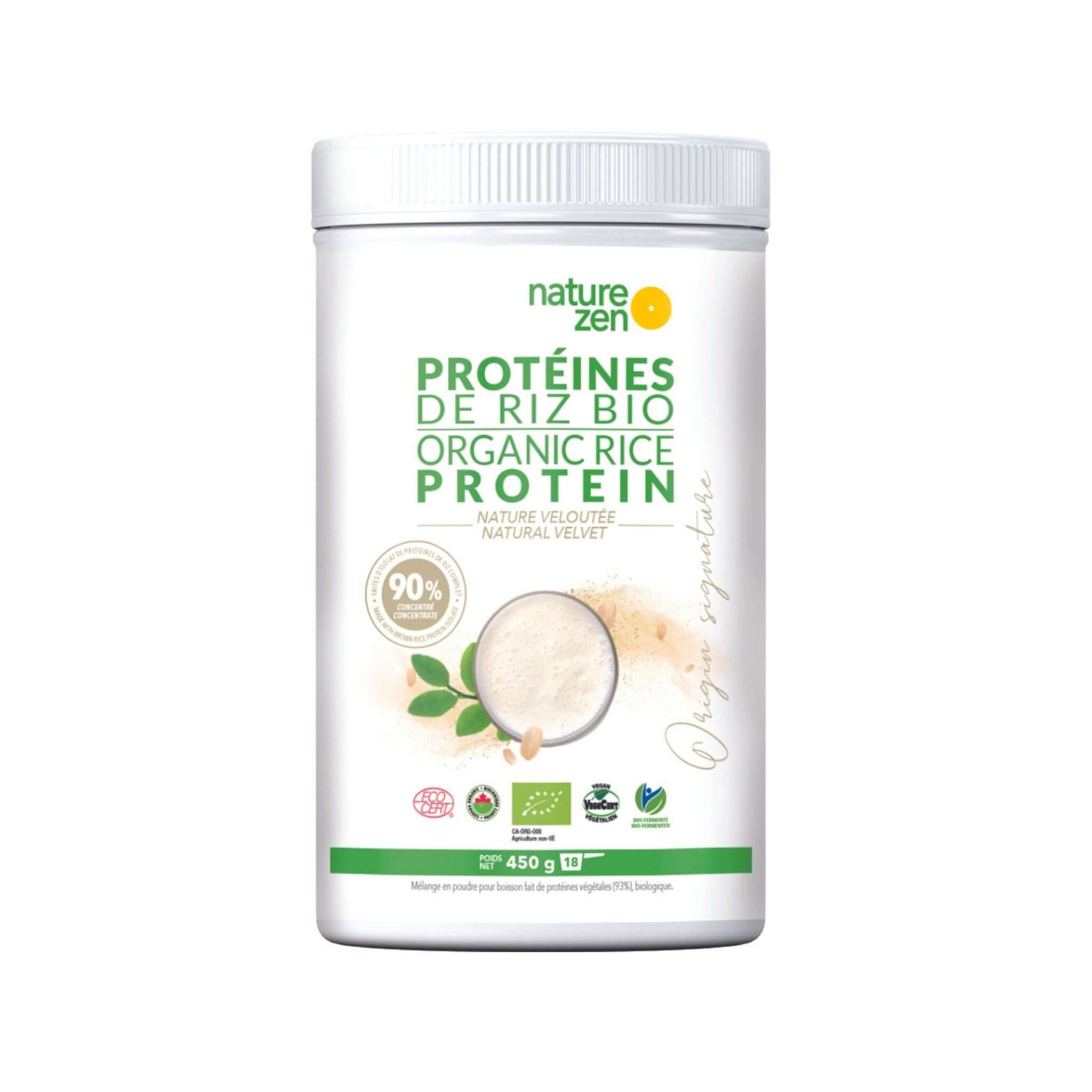  Nature Zen Origin - Organic Rice Protein Powder - Natural Velvet (454g)